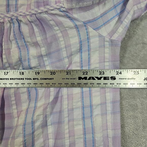 Croft & Barrow Robe night gown Womens XL Zip Pockets crinkle embroidered granny - Picture 5 of 15